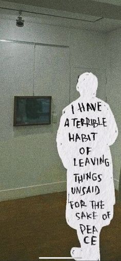 there is a sign that says i have terrible heart of leaving things unsaid for the sake of peace