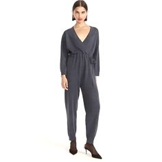 J. Crew Nwt $198 Merino Wool Sweater-Jumpsuit In Heather Charcoal | Sz Xs Product Details Color: Heather Charcoal We're All About Sweater-Dressing, And This Is Our Latest Way To Do It... A One-And-Done Jumpsuit That's Super Comfy And Surprisingly Polished, With A Flattering Faux-Wrap Neckline. By Buying Cotton Products From J.Crew, You're Supporting More Responsibly Grown Cotton Through The Better Cotton Initiative. Cotton/Poly/Merino Wool. Dry Clean. Import. Select Stores. Item Bb378. Size & Fi Chic V-neck Jumpsuits And Rompers For Winter, Chic Winter Jumpsuits And Rompers For Loungewear, Long Sleeve Pantsuit For Fall Loungewear, Chic Fall Jumpsuits And Rompers For Loungewear, Chic Winter Pantsuit With Long Sleeves, Chic Long Sleeve Winter Pantsuit, Fall V-neck Pantsuit For Workwear, Winter V-neck Jumpsuits And Rompers, V-neck Fall Workwear Pantsuit