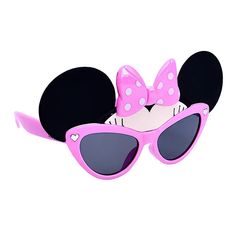 a pair of minnie mouse sunglasses with pink ears