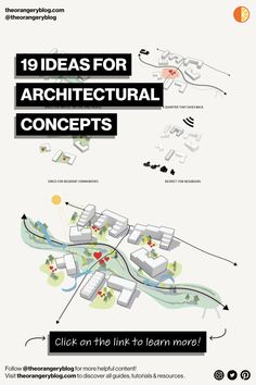 the cover of an architectural book with diagrams on it and text that reads 19 ideas for architectural