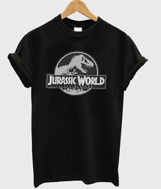 Jurassic Park World T-Shirt Jurassic Park T Shirt, Jurassic Park World, One By One, Jurassic World, Jurassic Park, Direct To Garment Printer, Black T Shirt, Animal Kingdom, Suits You