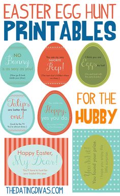 easter egg hunt printables for the hubby