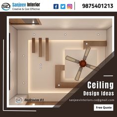 an advertisement for ceiling design ideas