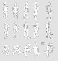 an image of a man's body in various poses and positions, including the legs