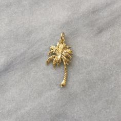 Diamond International Gold Palm Tree Charm/Pendant Gold Lobster Claw For Connecting To Bracelet Palm Tree Jewelry, Gold Palm Tree, Tree Charms, Yellow Necklace, International Jewelry, Fringe Necklace, Cz Pendant, Turquoise Cuff, Passion Project