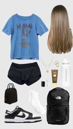 #outfitinspo #foryoupage Athletic Shorts Outfit, Outfits For High School, Cute Athletic Outfits, Southern Outfits, Summer School Outfits