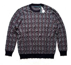 This listing is for a Perry Ellis long sleeve sweater. It is new, with the tag. 60% cotton and 40% modal Size: 2XLT Chest: 55" Sleeves: 28.5" Length: 31" Perry Ellis, Brands Outlet, Long Sweaters, Sleeve Sweater, Geometric Print, Long Sleeve Sweater, Printed Cotton, Sweater Outfits, Mens Accessories