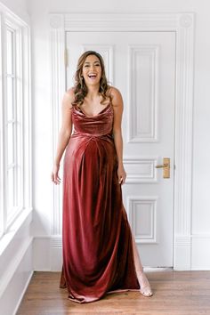 Maternity Bridesmaids Dress Bump Friendly Dress Classic Gown, Wedding Parties Colors, Maternity Bridesmaid Dresses, Pink Bridesmaid Dress, Velvet Bridesmaid Dresses, Different Shades Of Pink, Bridesmaid Dress Colors, Baby Shower Dresses, Bridesmaid Dresses Online