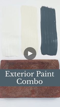 the video shows how to paint exterior paint combos with different colors and textures, including white