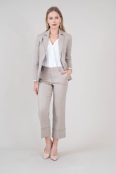 A blazer is one of the hardest working piece in your closet. It adds the right level of sophistication to any outfit and occasion. Soft tailoring for a sharp office look made from a blend of natural linen and cool Tencel®. The Tencel® gives an easy and effortless drape to a structured blazer. Linen is made from flax. Linen is woven from yarns spun from cellulose flax fibers from the stem of the flax plant. It uses less water, less pesticides, less land and easily grows. Tencel™ is our zero-waste Blazer Linen, Structured Blazer, Flax Fiber, Flax Plant, Soft Tailoring, Office Look, Back To Nature, Linen Blazer, Pesticides