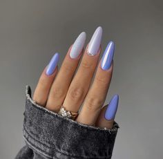 January Nails, February Nails, Indigo Nails, Lavender Nails, Nail Arts, Creative Nails, Blue Nails