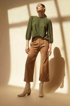 VERA CORDUROY WIDE LEG PANT – Velvet by Graham & Spencer Fall Khaki Cotton Wide Leg Pants, Khaki Cotton Wide Leg Pants For Fall, Fall Utility Wide Leg Pants With Relaxed Fit, Fall Cotton Wide Leg Pants With Patch Pockets, Fall Cropped Wide Leg Pants, Relaxed Fit, Fall Relaxed Fit Wide Leg Cropped Pants, Corduroy Ankle-length Workwear Bottoms, Versatile Cropped Wide Leg Pants For Fall, Fall Corduroy Jeans For Workwear