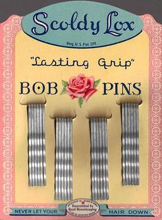 vintage bobby pin package Bobbi Pins, Vintage Barrettes, Pin Card, Retro Beauty, Vintage Hair Accessories, Vintage Packaging, Vintage Cosmetics, Let Your Hair Down, Granny Chic