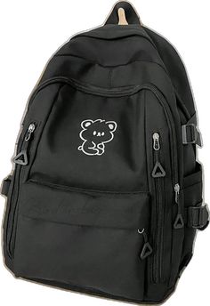 Casual Black School Bag, Casual Black Bag For School, Casual Black Everyday Backpack, Black Casual Backpack For Daily Use, Casual Black Backpack For Daily Use, Casual Black Rectangular Backpack, Casual Black Backpack For Back To School, Casual Black Large Capacity Backpack, Casual Large Capacity Black Backpack