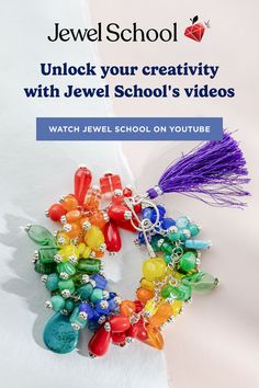 A rainbow colored beaded bracelet propped against a bright whtie background. Youtube Page, School Videos, How To Make Your, Youtube Channel, To Learn