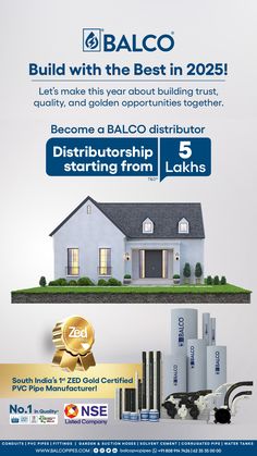 the back cover of an advertisement for a new construction company, which is being built by balco