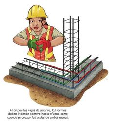 a construction worker standing on top of a building under construction with his hands in the air