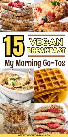 Kickstart your mornings with these 15 healthy vegan breakfast recipes! Whether you need quick and easy options or comforting meals, these breakfast ideas are perfect for any day. Try these vegan breakfast go-tos to fuel your mornings. Click the link now! Wfpb Breakfast Ideas, Vegan Breakfasts Healthy, Vegan Breakfasts Easy, Easy Breakfast Ideas Vegan, Vegan Breakfast Meal Prep For The Week, Plant Based Breakfasts, Quick Easy Vegan Breakfast Ideas, Plant Based Recipes For Beginners Breakfast, Vegan Breakfast Easy On The Go