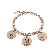 Hurry, create your own bracelet today! Mother's Day is May 12th! Our personalized bracelet is the perfect way to keep your loved ones close. With the ability to add multiple initials and dates, this bracelet makes for a truly unique and sentimental piece of jewelry that will be cherished for years to come. Each bracelet is handmade to perfection! Size: 7.1" + adjustable 1" - Fits most-all wrists Nickel and lead free Gold & rose gold colors are plated in 18K gold Not available in stores Fully hand made Material: Stainless Steel Production Time: 1 - 3 days Rose Gold Charm Bracelet For Mother's Day, Personalized Name Bracelets, Personalized Rose Gold Charm Bracelet For Mother's Day, Mother's Day Personalized Rose Gold Charm Bracelet, Rose Gold Friendship Bracelets With Charms, Personalized Round Bracelets For Mother's Day, Personalized Round Rose Gold Name Bracelet, Personalized Rose Gold Round Name Bracelet, Personalized Bracelets For Anniversary