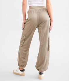 Gilded Intent Jersey Net Cargo Jogger - Grey Medium, Women's Olive Knit lined jogger Inseam measures 28 Rise measures 12 Elasticized cinch tie waistband Elasticized bottom openings. Self: 100% Polyester. Contrast: 50% Polyester 45% Cotton 5% Spandex. Hand wash cold. Do not bleach. Line dry. Low iron if needed. Do not dry clean. Apparel & Accessories > Clothing > Pants Spring Utility Joggers With Elastic Waistband, Nylon Bottoms With Elastic Waistband For Leisure, Nylon Leisure Bottoms With Elastic Waistband, Casual Elastic Nylon Activewear, Casual Elastic Bottoms With Breathable Material, Athleisure Mesh Bottoms With Elastic Waistband, Stretch Spring Joggers With Cargo Pockets, Casual Nylon Sweatpants For Loungewear, Spring Stretch Joggers With Cargo Pockets