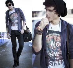 uhhhh so attractive Guys In Beanies, Styl Indie, Estilo Hipster, Summer School Outfits, Estilo Indie, Style Indie