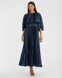 Pleated Caplet T-Length Dress Destination Wedding Guest Dress, Fall Formal Dresses, Fall Wedding Guest Dress, Groom Dresses, Black Tie Gala, Evening Dresses Cocktail, Daytime Dresses, Full Length Dress, Royal Ascot