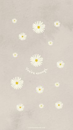 some white daisies on a gray background with the words you're groozy