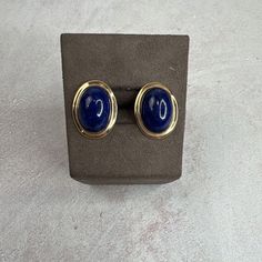 Elevate Your Style With These Stunning Lapis Lazuli Earrings. Made With 14k Yellow Gold, These Stud Earrings Are Perfect For A Bold And Classy Look. The Oval-Shaped, Blue Lapis Lazuli Stones Add A Touch Of Color To Your Outfit And Make Them A Perfect Addition To Any Jewelry Collection. The Earrings Are Designed With Yellow Gold As The Base Metal, Making Them Durable And Long-Lasting. These Earrings Are Ideal For Any Occasion, Be It A Formal Event Or A Casual Day Out. Add A Touch Of Elegance To Your Look With These Beautiful Lapis Lazuli Earrings. Great Condition Lapis Lazuli Earrings, Mob Wives, Mob Wife, Blue Lapis Lazuli, Lapis Lazuli Stone, Blue Lapis, How To Look Classy, Base Metal, Lapis Lazuli