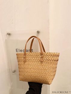 BagForLove - Woven Straw Beach Tote: Fashionably Spacious Shoulder Bag, Ideal for Summer Travel Product Description Color Khaki Strap Type Double Handle Bag Size Medium Pattern Type Plain Style Vacation Type Top Handle Bag Features Lightweight Closure Type No-closure Material Straw Size Chart INCH CM Bag Length Bag Width Bag Height Handle Height 13.8 inch 4.7 inch 7.9 inch 4.7 inch Bag Length Bag Width Bag Height Handle Height 35 cm 12 cm 20 cm 12 cm Details Pictures Similar Products h2 { text-align: center; } /* æ¢è¡ */ li{ white-space: normal; word-break: break-all; word-wrap: break-word; } .red-box { width: 100%; display: flex; flex-direction: row; flex-wrap: wrap; justify-content: center; } .red-box > div { width: 190px; height: 250px; margin: 10px; } .red-box > div > a > img { width Bohemian Bags For Vacation Shopping, Casual Beach Straw Handheld Bag, Casual Handheld Straw Beach Bag, Casual Handheld Straw Bag For Beach, Vacation Basket Shoulder Bag For Daily Use, Trendy Natural Bucket Bag For Vacation, Casual Basket Beach Bag For Daily Use, Large Capacity Basket Bag For Vacation, Casual Basket Bag For Vacation