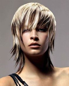 short_hair_gallery_rush_hair Ice Blond, October Hair, Choppy Layered Hairstyles, Layered Shag, Mullet Hair, Pixie Mullet, Funky Hair, Choppy Haircuts, Choppy Layers