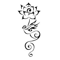 a black and white image of a flower with swirls on the petals, in an ornate