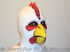 Beak Mask, Eagle Face, Animal Makeup, Chicken Costumes, Bald Cap, Scary Stuff, Face Painting Easy, Face Paint Makeup, Makeup Humor