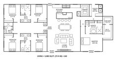 the floor plan for an apartment with three bedroom and two bathroom areas, including one living room