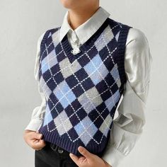 Preppy Mode, Cropped Pullover, School Season, Sweater Vest Women