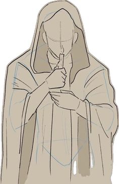 a drawing of a person in a nun outfit with hands folded over their chest and arms crossed