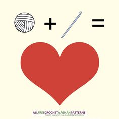 an image of a heart with knitting needles and yarn ball in the background, plus