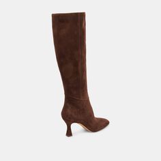 GYRA BOOTS DK BROWN SUEDE Elegant Tall Boots For Fall, Chic Mid-calf Boots For Fall, Formal Knee-high Boots For Fall, Chic Mid-calf Heeled Boots For Fall, Formal Fall Knee-high Boots, Elegant Tall Mid-calf Boots For Fall, Fitted High Shaft Heeled Boots For Work, Fall Mid-calf Boots For Workwear, Chic Mid-calf Heeled Boots Medium Width