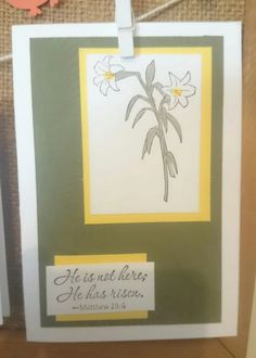 a card that has some flowers on it