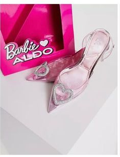 Barbie Shoes For Women, Doll Heels, Barbie Heels, Heart Brand, Barbie Shoes, Barbie Stuff, Barbie And Ken, Aldo Shoes, Size 7