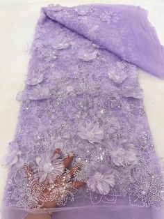 This high quality Fabric is measured in 5 Yards With Beading and Sequin. It is soft, very delicate and beautiful. This high Quality Fabric is made with Fashion embroidered rhinestones can be used in making party wedding dresses, skirts, shawls, scarves and other other fashion apparels as you would like. Size : Length : 5 yards (180 inch). Width: 50 inch (Please allow slight deviation for the measurement data ,±1 inch) Material: 100% Polyester, Tulle Lace Fabric, Eco-Friendly embroidery Beaded Lace Fabric, Lace Fabrics, Nigerian Lace, Cord Lace, Beaded Tulle, Luxury Fabric, African Lace, Fabric Beads, Cloth Material