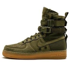 Nike SF Air Force 1 'Faded Olive' 859202-339 (AF1/SNKR/High Top) Baskets Jordans, Nike Casual Shoes, Nike Sf Air Force 1, Nike Sf Af1, Nike Sf, Nike Casual, Michael Jordan Shoes, Shoes Green, Men With Street Style