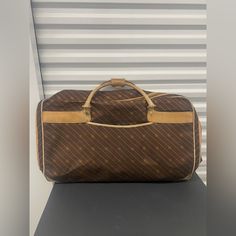 Vintage 1980s Gucci Gg Monogram Leather Canvas Size 26l 17 H 7 W Keys Locks Included Please Read Full Listing This Bag Is Vintage It Definitely Shows Wear All Over Bag From Usage Look At All Pictures Carefully Preowned Condition As Is As Seen. One Strap Is Missing On The Inside. Take This Bag To A Cobbler For A Couple Hundred I Am Sure He Can Make It Look Amazing Gucci Luggage Travel, Gg Monogram, Key Lock, Luggage Bag, Monogrammed Leather, Gucci Bags, Cobbler, Travel Luggage, Luggage Bags