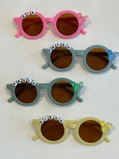 These mouse sunnies are a great gift or party favor for toddlers and young children. All of the little Mickeys and Minnies in your life will be the happiest kids on Earth!! Fun Sunglasses With Uv Protection For Birthday, Playful Adjustable Sunglasses As A Gift, Fun Sunglasses With Tinted Lenses For Birthday, Playful Tinted Sunglasses For Birthday, Playful Customizable Adjustable Sunglasses, Cute Summer Sunglasses For Birthday, Customizable Cute Summer Sunglasses, Cute Sunglasses With Uv Protection For Playtime, Playful Multicolor Sunglasses For Birthday