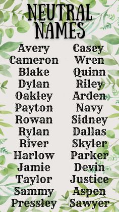 a poster with the names of all different types of plants and leaves on it's sides