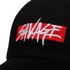 Go wild with the "Savage" Cap Over the years, times have changed and so has the cap. To style a streetwear cap, it is customized with nice patterns. For example, this "SAVAGE" cap was specially designed to add a touch of style to your streetwear. This "SAVAGE" cap is attractive with its baseball cap-like shape. This model comes in classic colors, which makes it even more stylish and easy to wear. The classic curved visor gives you a clean look, unlike the flat, streetwear visor. To make it speci Black Dad Hat With Letter Print For Streetwear, Black Letter Print Dad Hat For Streetwear, Cotton Baseball Cap For Streetwear, Black Hip Hop Dad Hat For Streetwear, Trendy Streetwear Cap, Hip Hop Style Dad Hat, Urban Baseball Cap With Letter Print For Streetwear, Hip Hop Style Baseball Cap With Letter Print, Curved Bill Hats For Baseball Season Streetwear