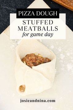 pizza dough stuffed meatballs for game day