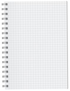 a spiral notebook with lined paper on top