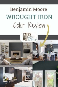 When it comes to Benjamin Moore Wrought Iron, you're looking at a bold but versatile paint color. Here, I'll dive into what makes this timeless shade great and how you can make it look great in your projects. Wrought Iron Vs Kendall Charcoal, Wrought Iron Benjamin Moore Accent Wall, Benjamin Moore Wrought Iron Complimentary Colors, Benjamin Moore Wrought Iron Bedroom, Bm Wrought Iron Cabinets, Colors That Go With Benjamin Moore Wrought Iron, Wrought Iron Paint Color, Wrought Iron Benjamin Moore, Benjamin Moore Painting