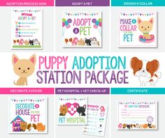 the puppy addition station package includes puppies, cats and dogs