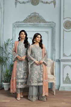 Pakistani Dress Dress Pakistani, Fine Embroidery, Organza Sleeves, Pakistani Fancy Dresses, Pakistani Salwar Kameez, Embroidered Chiffon, Embroidered Organza, Pakistani Dress, Luxury Wear